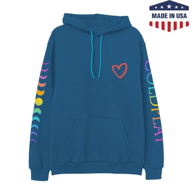 2024 Music Of The Spheres World Tour Heart Pullover Hoodie - Coldplay ...